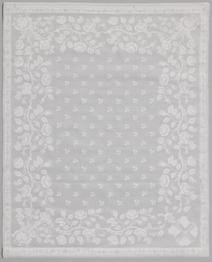 Napkin of White Linen Damask