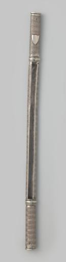 Knitting needle case, oval, with continuous wave pattern