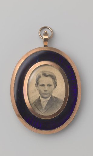Gold portrait medallion