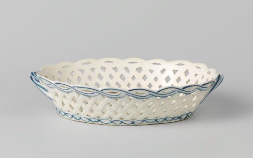 Basket of English hard-fired earthenware, Boch