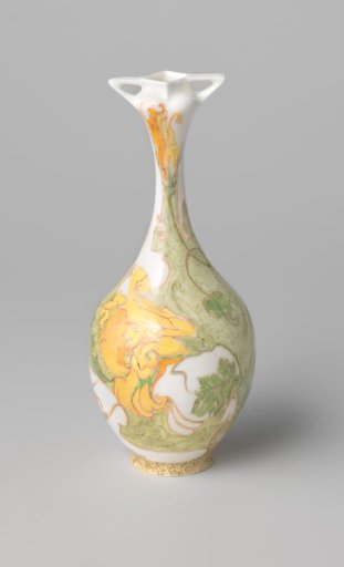Vase, multicolored painted with flowers