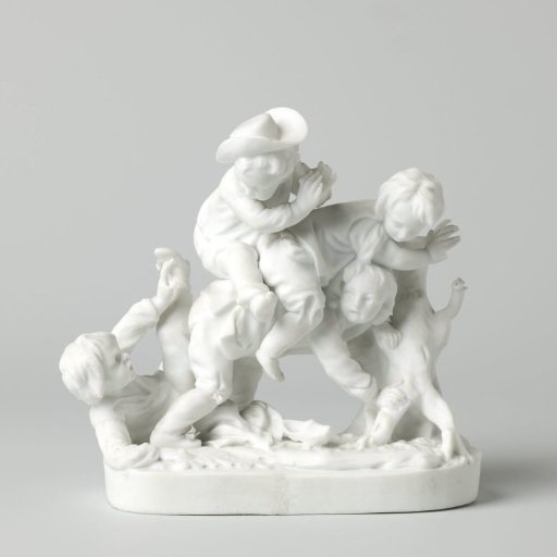 Figure of Four Playing Boys
