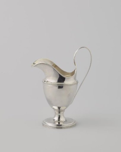 Milk jug, oval, with file edges