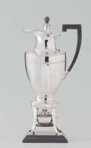 Coffee pot with stand and burner
