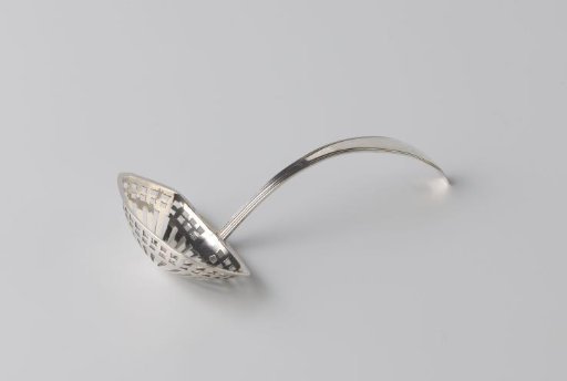 Sugar spoon with rectangular bowl and tapering stem