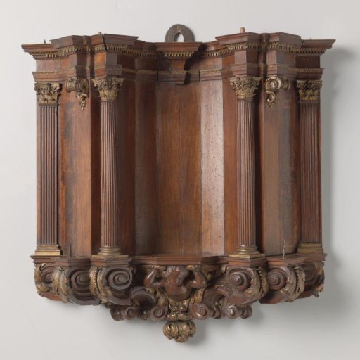 Console of a Devotional Altar with Mary and the Christ Child Between Two Angels