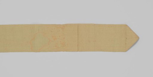 Belt ribbon of plain green-tinged taffeta silk