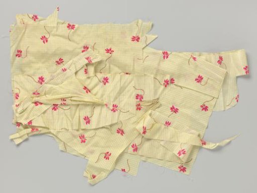 Fragment of yellow-green and white checkered silk