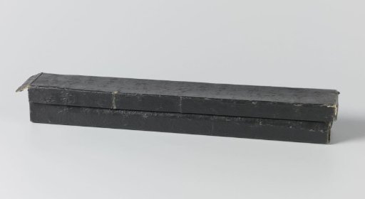 Fan case of black flowered paper
