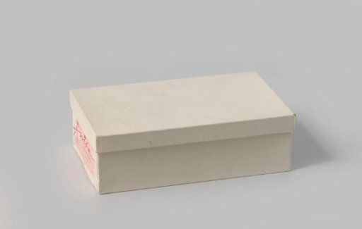 White cardboard shoebox