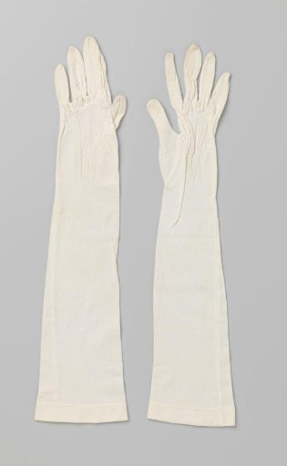 Glove of white cotton tricot