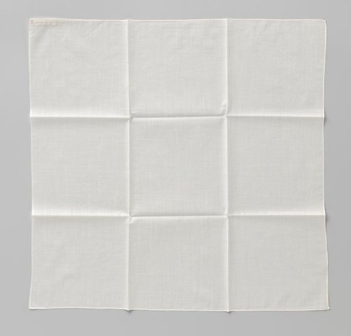 Square fichu of fine cotton