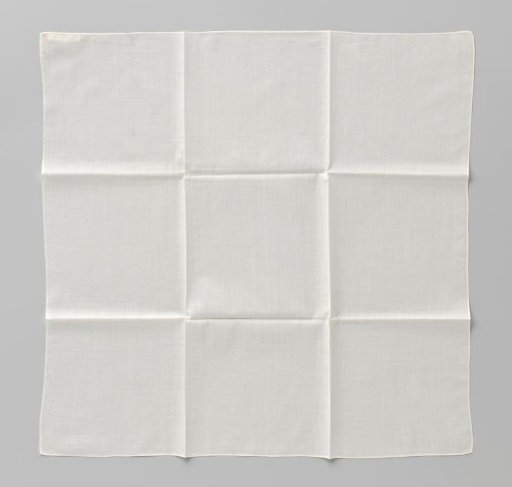 Square fichu of fine cotton