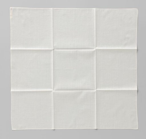 Square fichu of fine cotton
