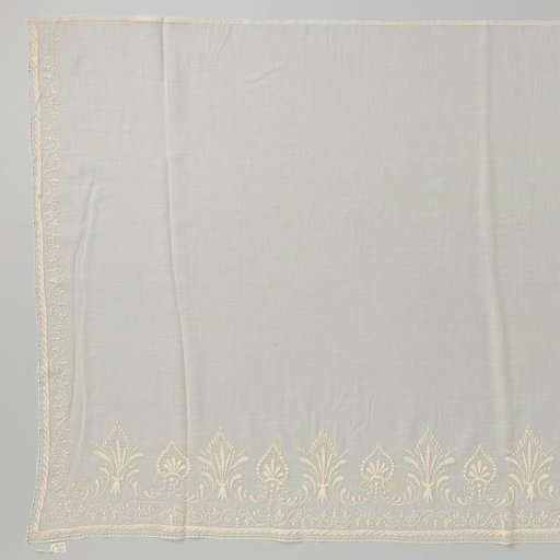 Baptismal Veil Decorated with an Embroidered Palmette Border
