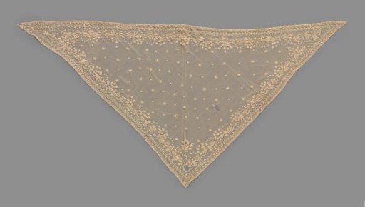 Fichu of lace embroidery, possibly of Zaanse dress