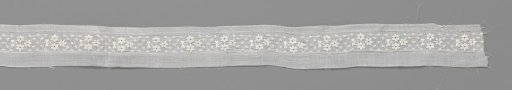 Insert of batiste with white work of forget-me-nots and stars