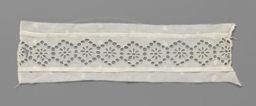 Strip of batiste with lace embroidery from a blouse