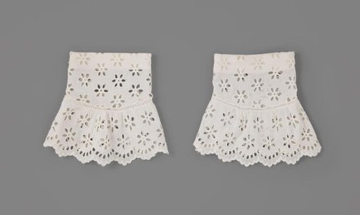 Cuff of batiste, decorated with English embroidery