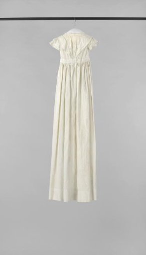 A Baby Dress, so-called 'Long Dress' of White Pique with White Wheat-Ear Embroidery