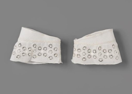 Cuff of Batiste, Embellished with White Work