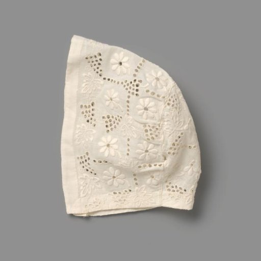 White Cotton Children's Cap with English Embroidery