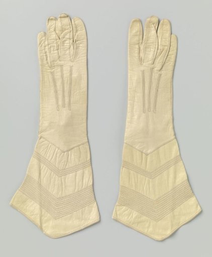Pair of gloves with pointed caps