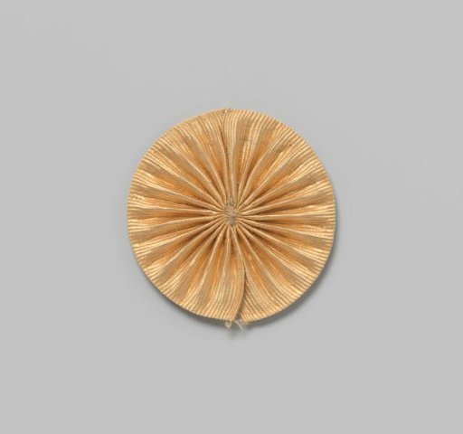 Hat rosette of pleated and sewn into a circle grosgrain ribbon