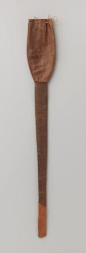 Case of dark brown leather