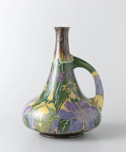 Can with Decoration of Clematis Jackmanni