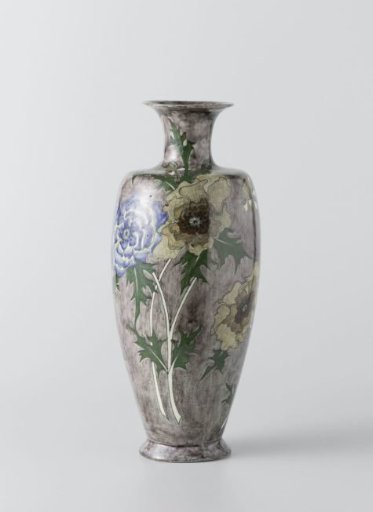 Vase with painting of flowers