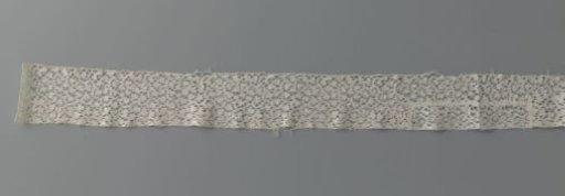 Strip of bobbin lace with coral vines