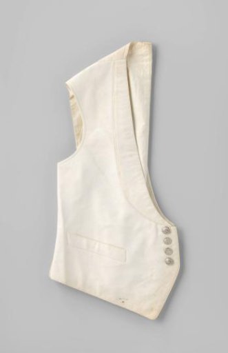 Waistcoat of white cotton piqué