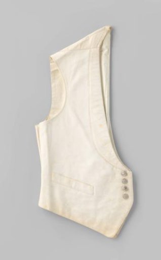 Waistcoat of white cotton piqué