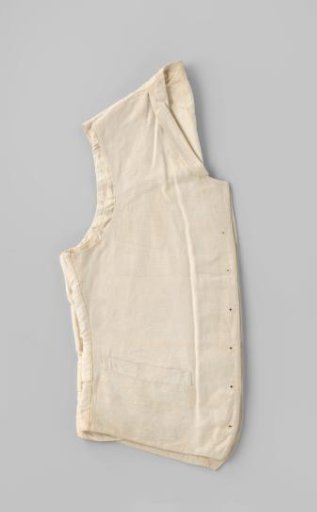Evening waistcoat of white linen