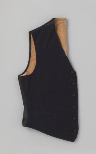 Men's or livery waistcoat of dark blue wool woven in twill