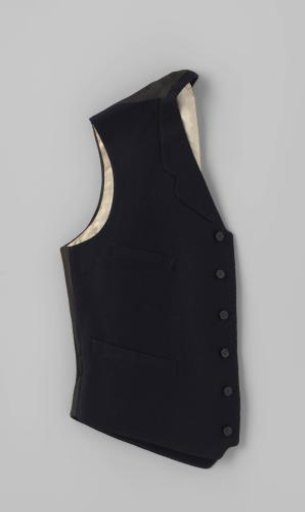 Men's or livery waistcoat of dark blue wool woven in twill