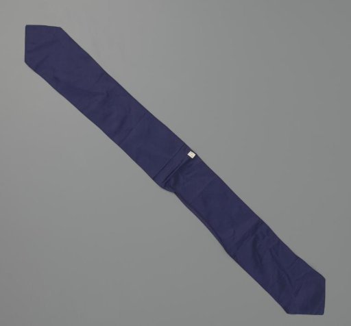Long plain dark blue shawl with pointed ends
