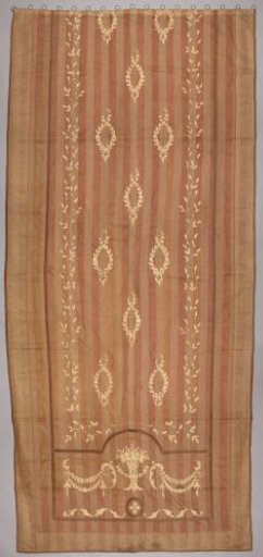 Cotton tulle curtain with tambour work