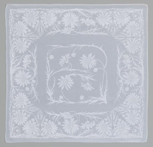 Linen damask napkin with the design Marguerite
