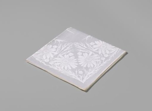 Linen damask napkin with the design Marguerite