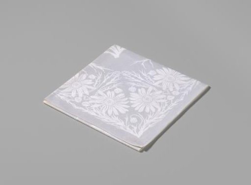 Linen Damask Napkin with Marguerite Design