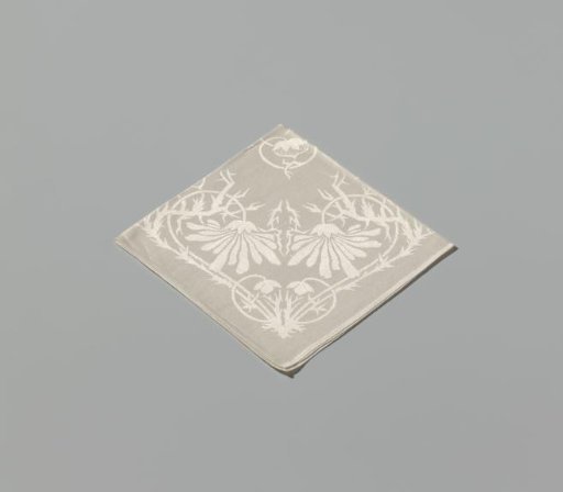 Linen damask handkerchief with the design Marguerite