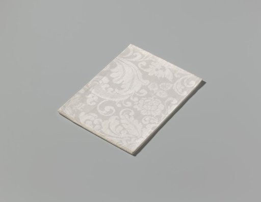 Linen Damask Napkin with a Floral Pattern