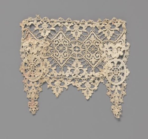 Furniture decoration of machine-made lace