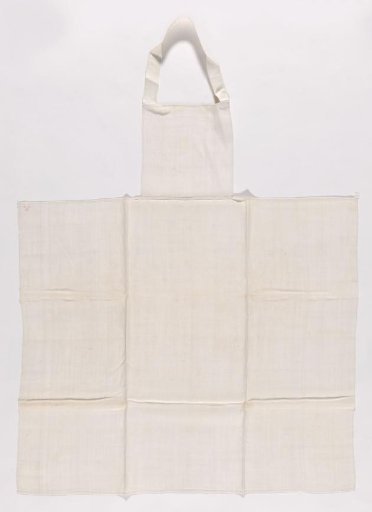 Apron woven of coarse linen
