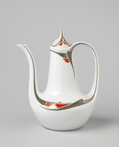 Coffeepot with Stylized Floral Motifs
