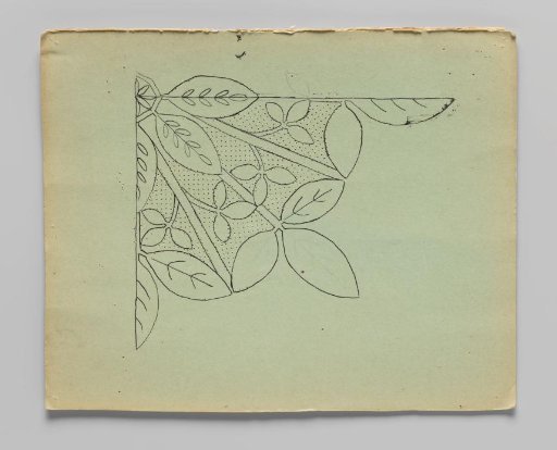 Lace pattern for a cloth of bobbin lace with golden vine branches and flowers