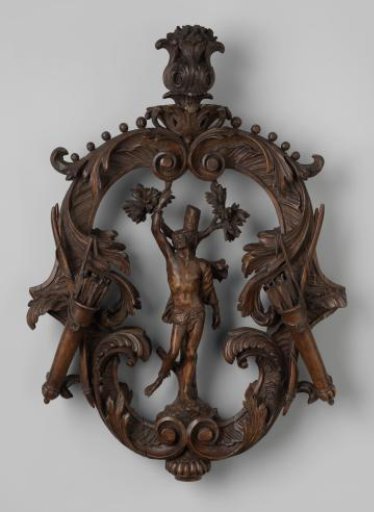 Crowning Element of a Guild Torch with St Sebastian