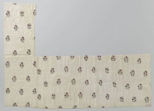 Two Sewn-Together Fragments of Oriental Textile with Embroidery